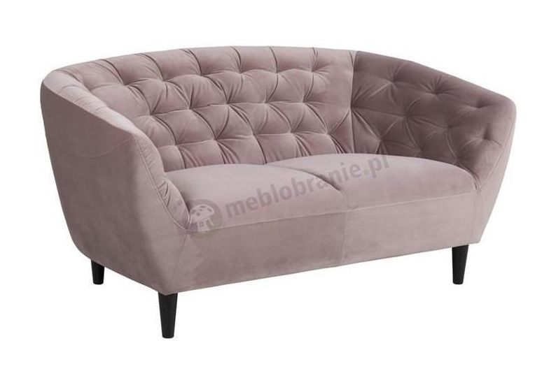 Actona Ria welurowa sofa w kolorze pudrowego różu